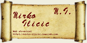 Mirko Iličić vizit kartica
